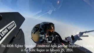 U.S. Air Force F-16 Fighting Falcons Practice Air Combat over Estonia and Poland