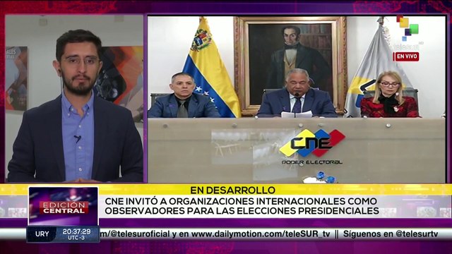 El CNE invitó a organismos internacionales para ser testigos en las elecciones presidenciales 2024