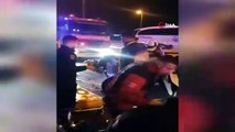 Çatalca’da hafriyat kamyonu ile otomobil çarpıştı: 5 yaralı