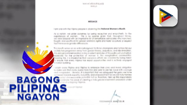 PBBM, kinilala ang mahalagang papel ng mga kababaihan sa lipunan