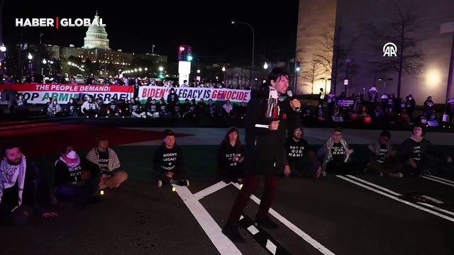 Filistin yanlısı göstericiler ABD Başkanı Biden'ın kullandığı güzergahı kapattı