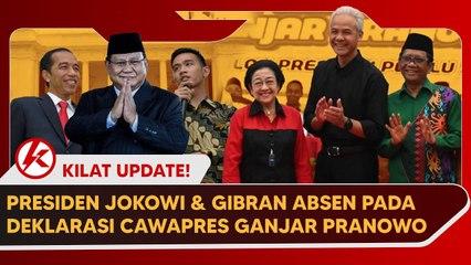 TERUNGKAP JOKOWI ABSEN DI DEKLARASI CAWAPRES GANJAR PRANOWO-MAHFUD MD _ #KilatUpdate
