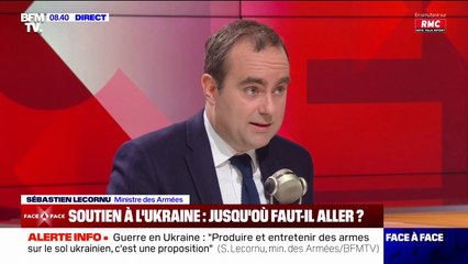 Ukraine: "Trois entreprises françaises vont créer des partenariats avec des entreprises ukrainiennes" pour produire des drones voir des munitions, annonce Sébastien Lecornu