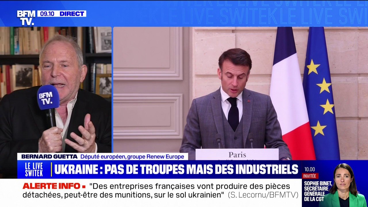 "Ce qui suffira à faire gagner l'Ukraine c'est [...] une accélération de l'envoi d'armes de plus en plus sophistiquées", estime Bernard Guetta (député européen Renew Europe)