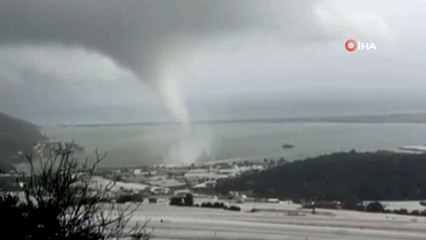 Antalya'da hortum denizden karaya böyle geldi