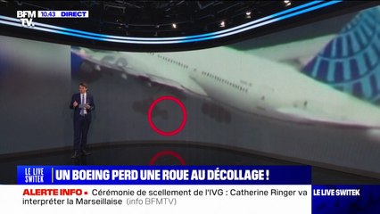 LES ÉCLAIREURS - Un Boeing perd une roue au décollage