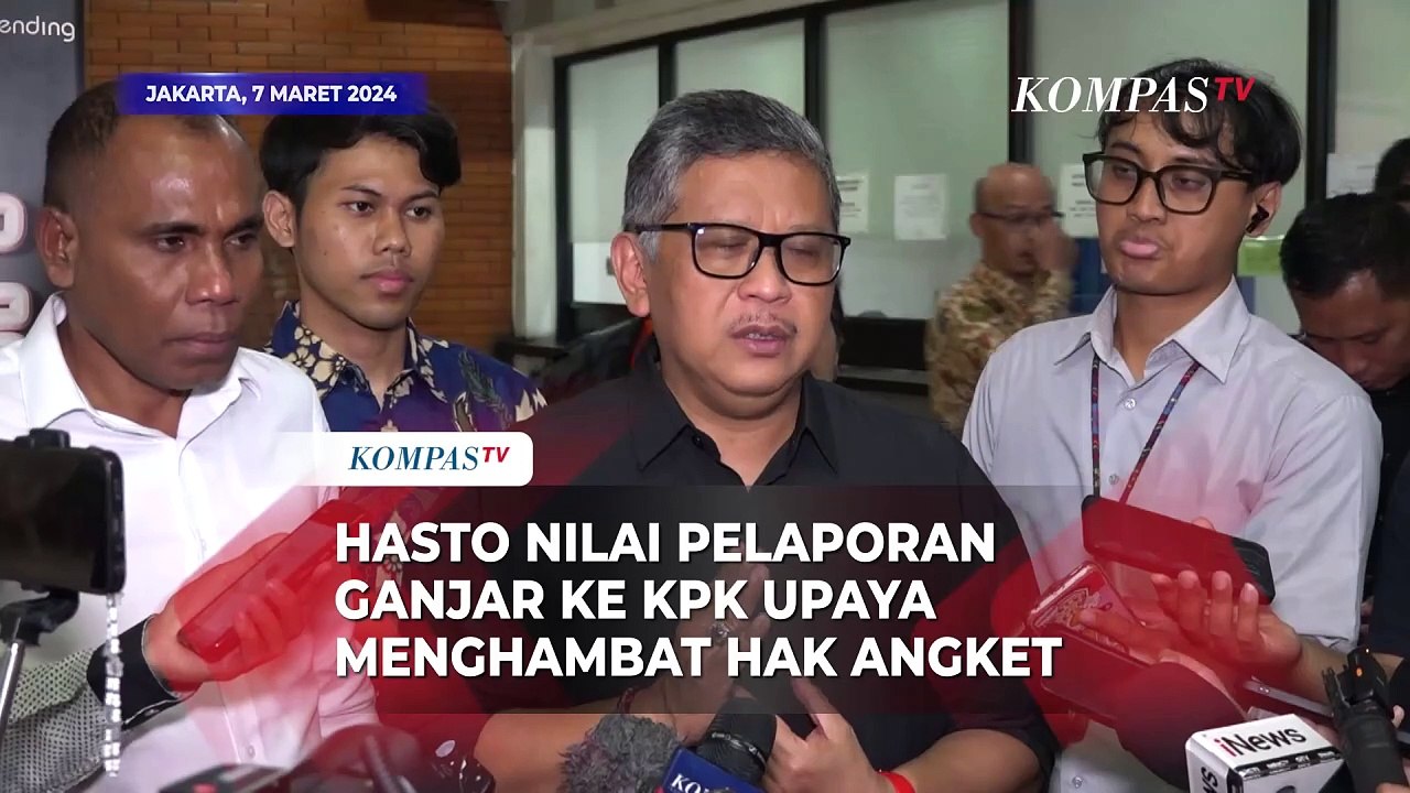 Hasto Nilai Pelaporan Ganjar ke KPK Upaya Menghambat Hak Angket