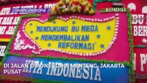 Penampakan Karangan Bunga di Depan DPP PDIP, Minta Hal Ini ke Megawati Soekarnoputri
