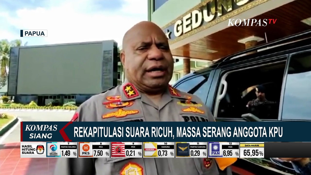 Rekapitulasi Suara di Mappi Papua Selatan Ricuh, Massa Massa Anggota KPU