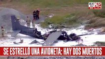 Avioneta pierde el control y se estrella contra el suelo: hay dos muertos