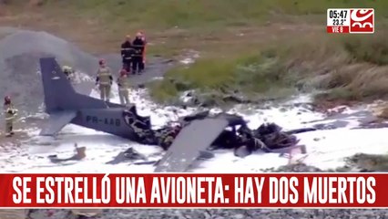 Avioneta pierde el control y se estrella contra el suelo: hay dos muertos