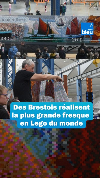 Des Brestois réalisent la plus grande fresque en Lego au monde