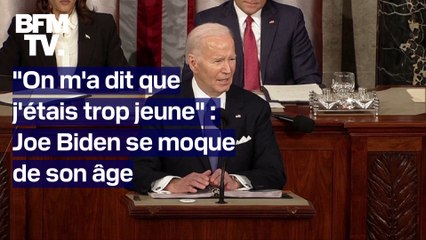 "On m'a dit que j'étais trop jeune": Joe Biden se moque de son âge lors de son discours