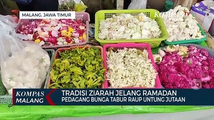 Ziarah Jelang Ramadan, Pedagang Bunga Tabur Raup Jutaan Rupiah