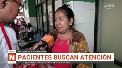 Largas filas en el hospital San Juan de Dios