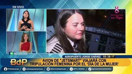 Día de la Mujer: Avión de “Jetsmart” viajará solo con tripulación femenina en esta fecha especial