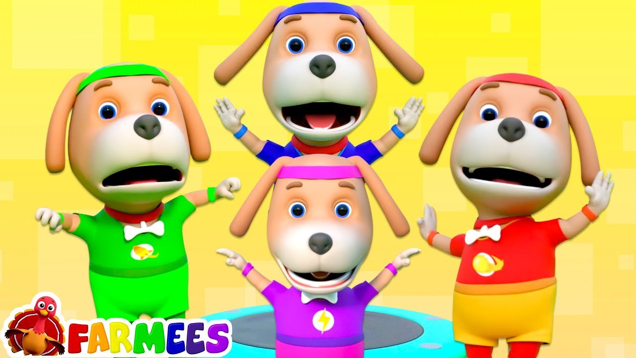 Let's Play and Count Five Little Dogs + More Nursery Rhymes & Toddler ...