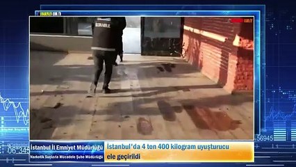 İstanbul'da 4 ton 400 kilogram uyuşturucu ele geçirildi
