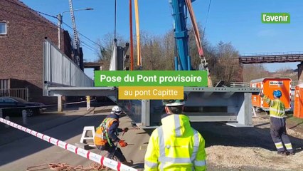 Pose du Pont provisoire au pont Capitte