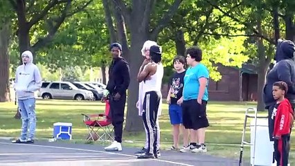 Grandma Plays Basketball At The Park!