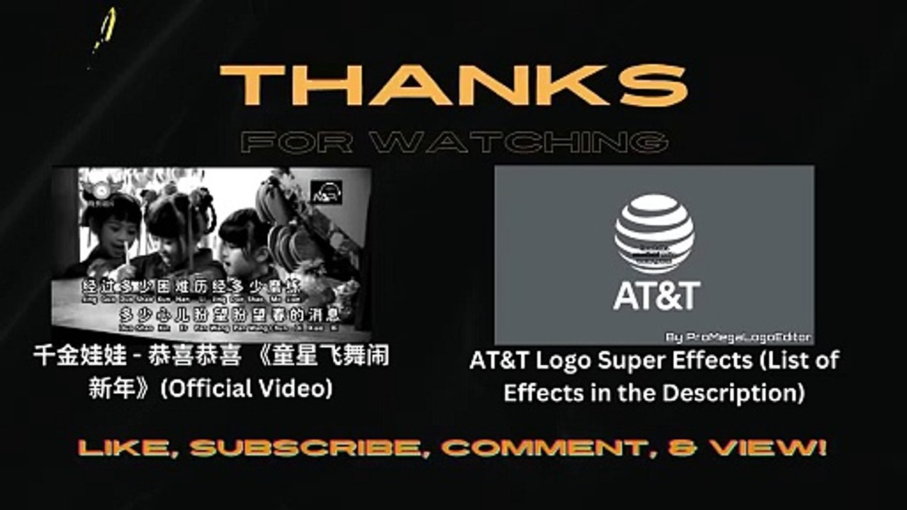 My Black & Orange Simple Thanks For Watching Youtube Outro