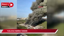 Tuzla'da fabrikada yangın