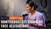 Hontiveros: Set aside friendship, let Quiboloy face allegations