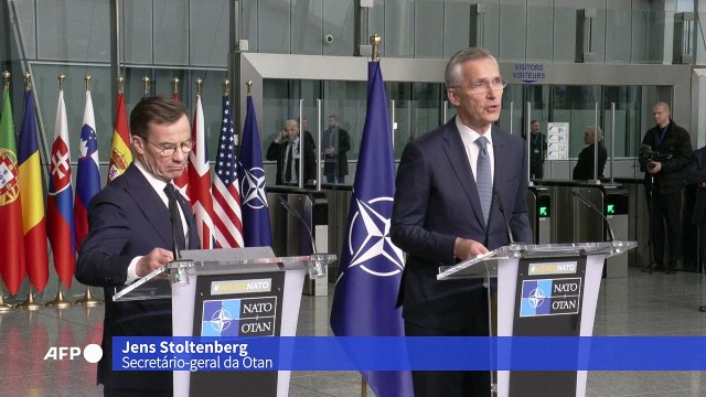 Otan formaliza adesão da Suécia e bandeira é hasteada na sede da aliança