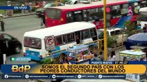 Caos en Puente Nuevo lo corrobora: Perú es señalado como el segundo país con los peores conductores del mundo