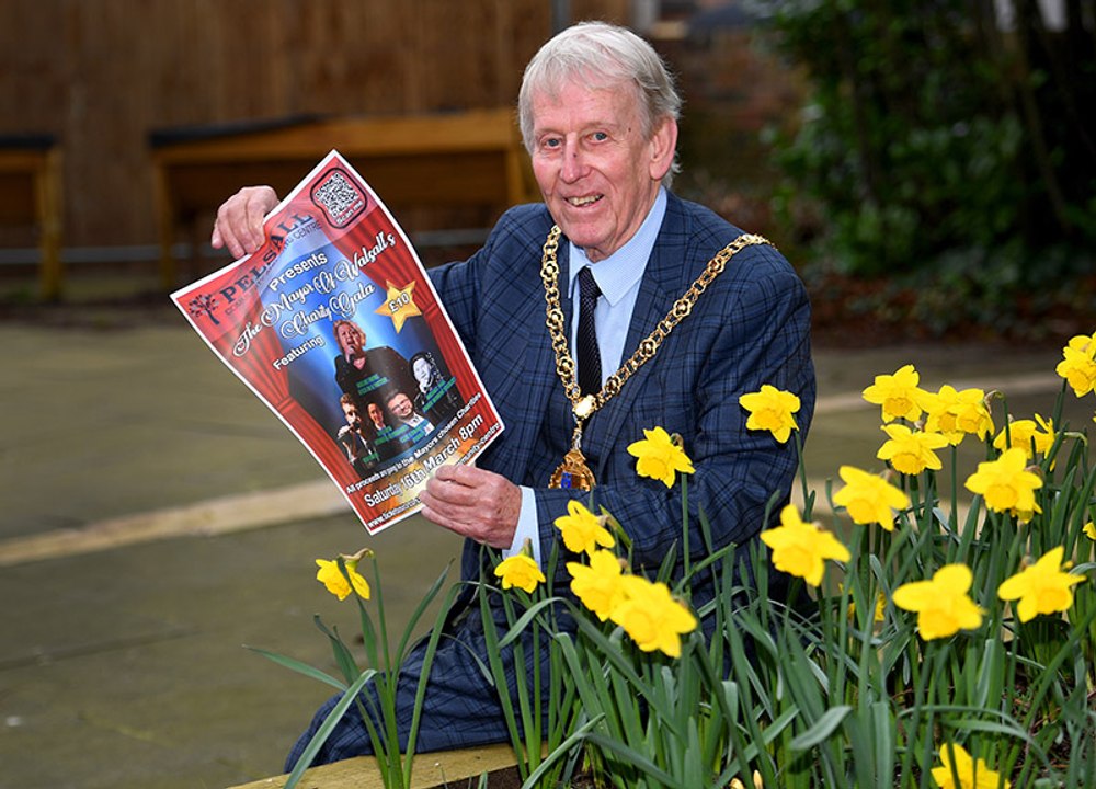 Mayor of Walsall Councillor Chris Towe promotes the forthcoming Mayor's Charity Gala.