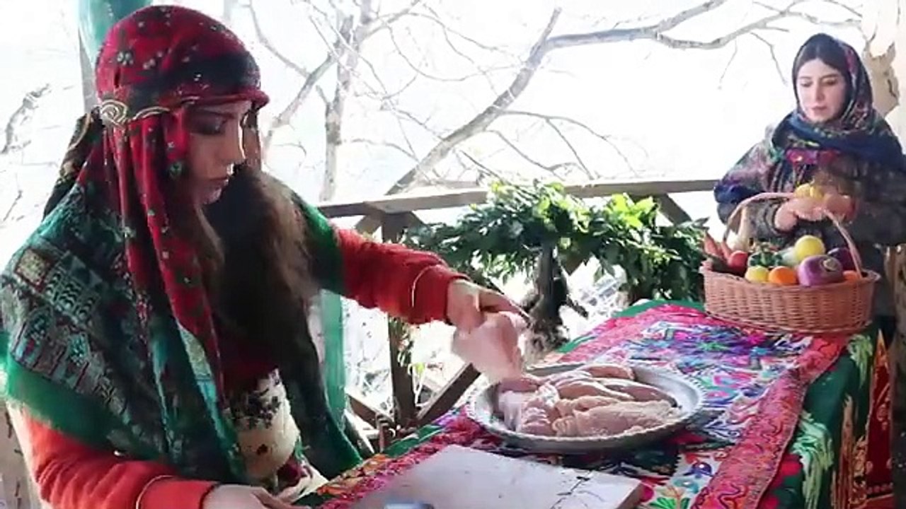 Cooking oven-rolled kebab in a mountain village!
