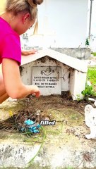 Elle nettoie tout, même les tombes, sans qu'on ne lui demande rien