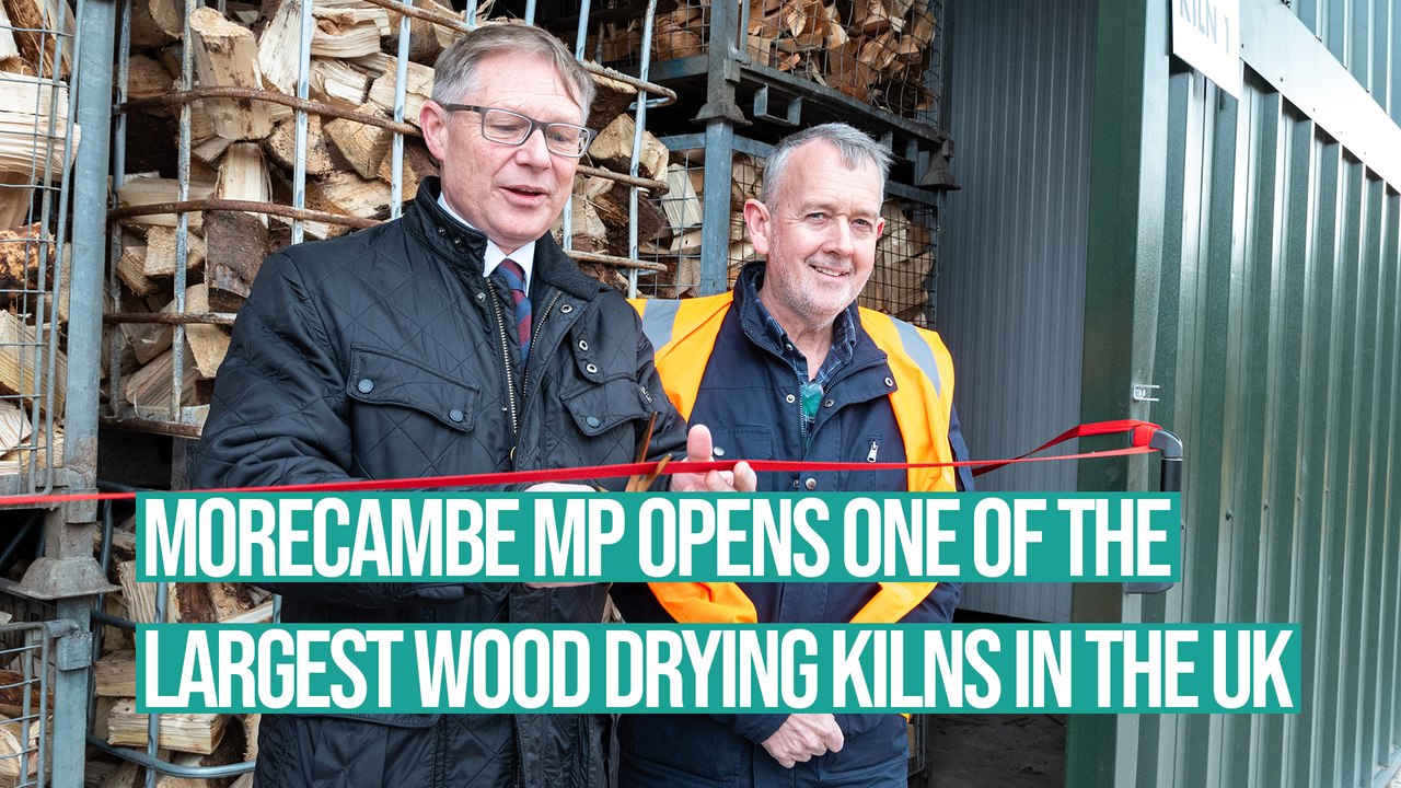 Morecambe MP David Morris opens one of largest wood drying kilns in the UK