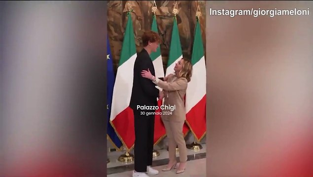Video, Meloni-Sinner: le immagini dell'incontro a Palazzo Chigi