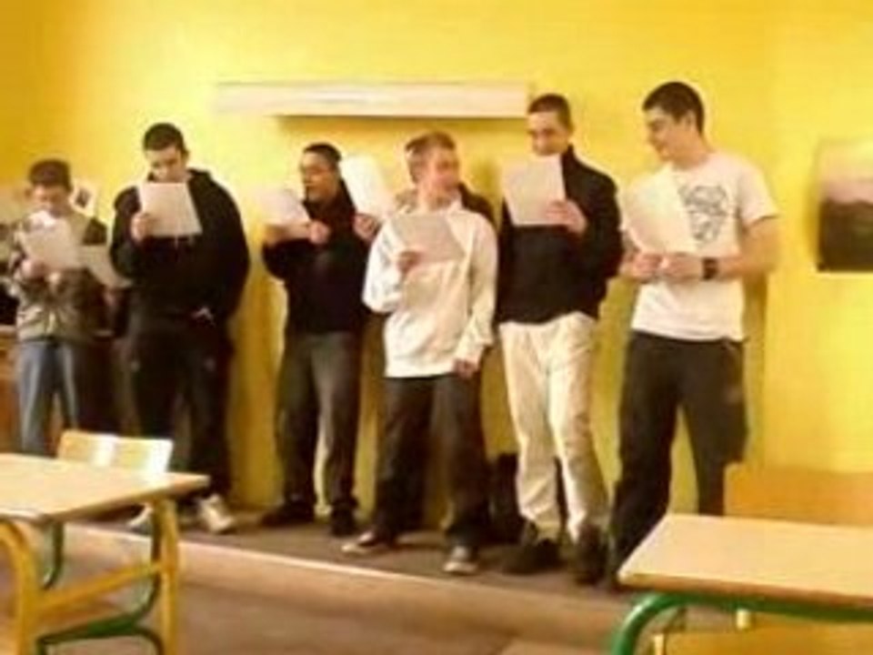 Mec 3eA chant en cours d'anglais
