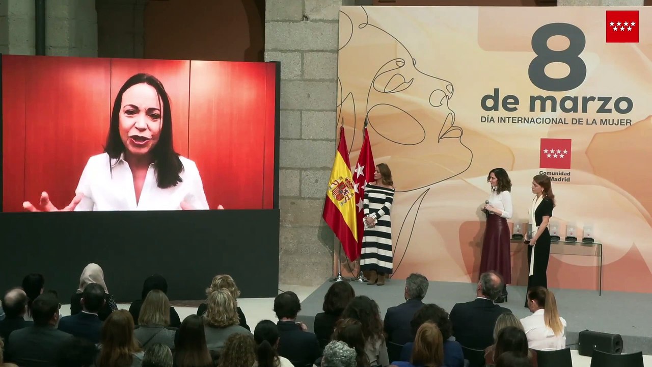 María Corina Machado fue reconocida en España por el Día Internacional de la Mujer