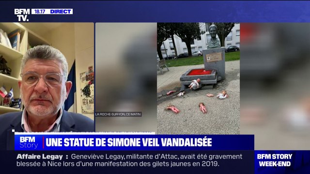 Luc Bouard (maire Horizons de La Roche-sur-Yon), sur la statue de Simone Veil vandalisée: L'acte reste ignoble et les auteurs seront poursuivis