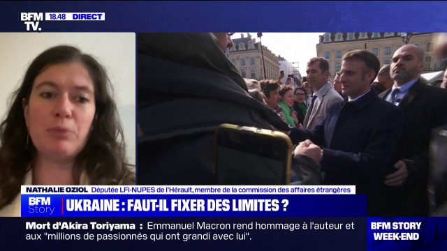 Nathalie Oziol (députée LFI - NUPES de l'Hérault), sur l'Ukraine: Emmanuel Macron fait courir un risque grave que la France devienne responsable d'une escalade militaire