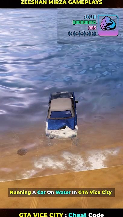 How to Run a Car On Water In GTA Vice City : GTA Vice City Cheat Codes #gta #cheatcodes #vicecity