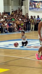 Baby Giant Dancing While Playing Basketball