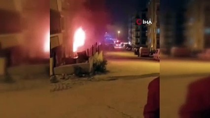 Hatay’da giriş kattaki daire alevlere teslim oldu!