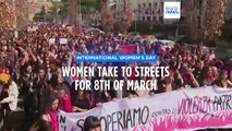 Women worldwide participated in International Women's Day participating in strikes and demonstration