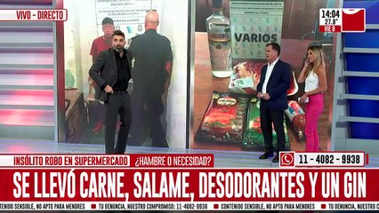 Insólito robo en supermercado: se llevó carne, salame, desodorante y un gin