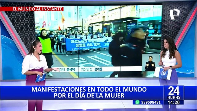 Se registran diversas manifestaciones en el mundo por el Día de la Mujer