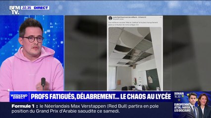 Grégory Thuizat (professeur agrégé de lettres modernes) sur la vétusté d'établissements scolaires: "L'école publique en Seine-Saint-Denis est en état d'urgence"