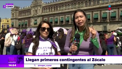 8M: Así la situación en el Zócalo de la CDMX