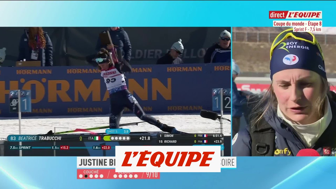 Justine Braisaz-Bouchet : « Une course très exigeante » - Biathlon - CM (F)