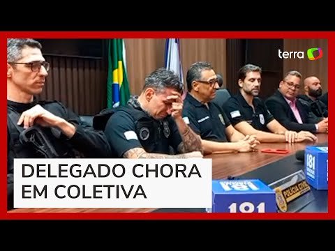 Delegado chora ao falar sobre operação que prendeu criminoso mais procurado do ES