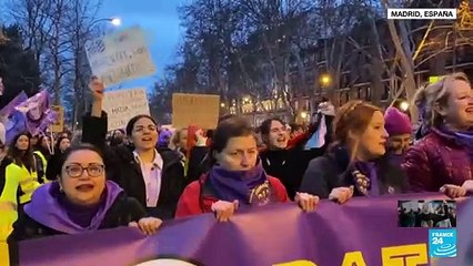 Masivas manifestaciones de mujeres en Madrid en contra de la violencia y la discriminación