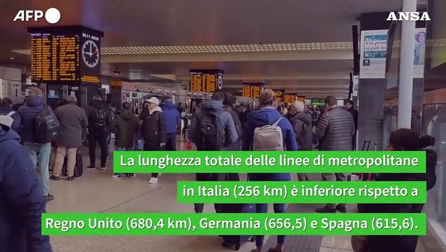 Italia maglia nera in Ue per metro, tram, treni suburbani